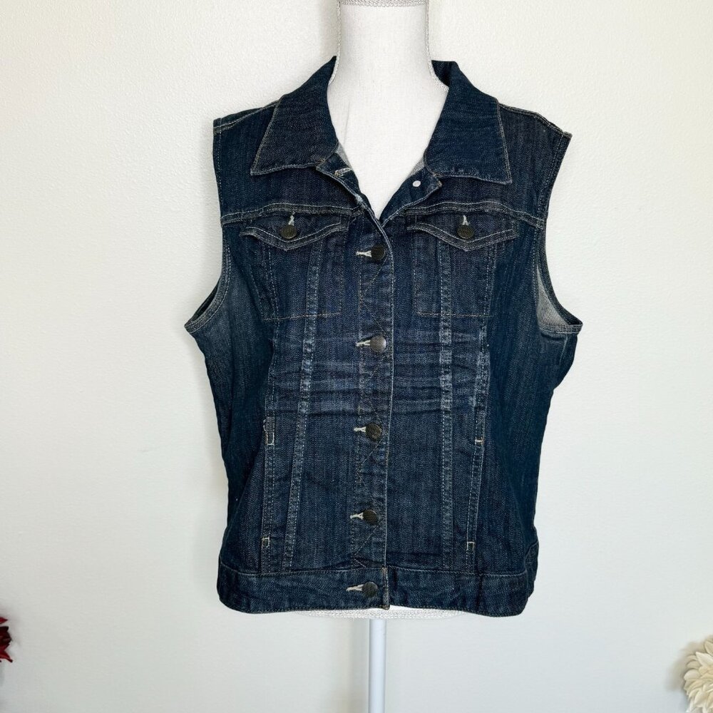 Relativity Women's Denim Jean Dark Wash Vest XL Casual